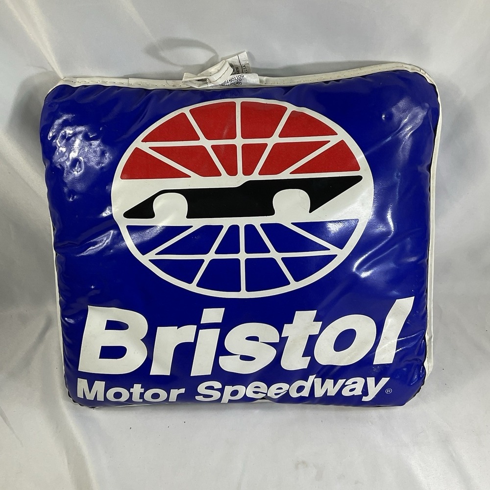 Vintage Bristol Motor Speedway Seat Cushion Nascar "Racin' The Way It Oughta Be"
